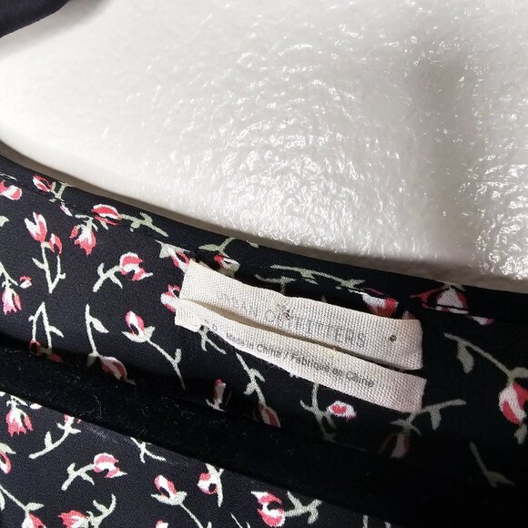 Urban Outfitters S Black Ditsy Floral Dress Mini Button Ruched Babydoll Feminine - Picture 4 of 7